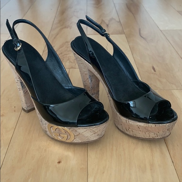 Gucci Shoes - Gucci vintage platform slingbacks